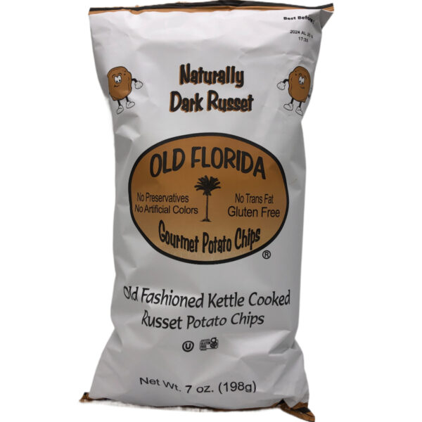Old Florida Gourmet Dark Russet Potato Chips Kettle Cooked