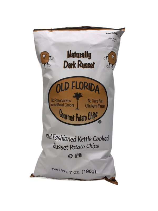 Old Florida Gourmet Dark Russet Potato Chips Kettle Cooked